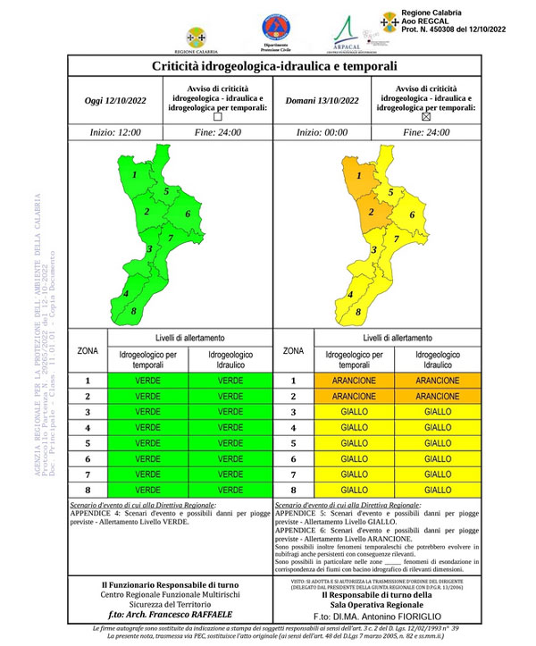 Maltempo, Allerta Arancione E Gialla In Calabria: Attesi Temporali Con ...